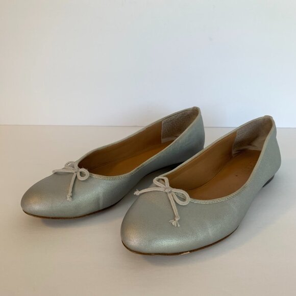 J. Crew Silver Bow Kiki Ballet Flats - Picture 3 of 9